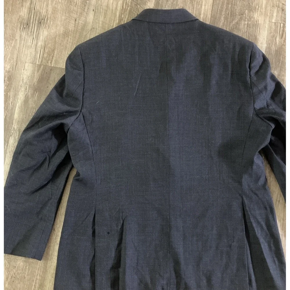 Jos A Bank Dark Gray Blazer Men's 46R Wool Spandex Blend 1905 Brrr Comfort